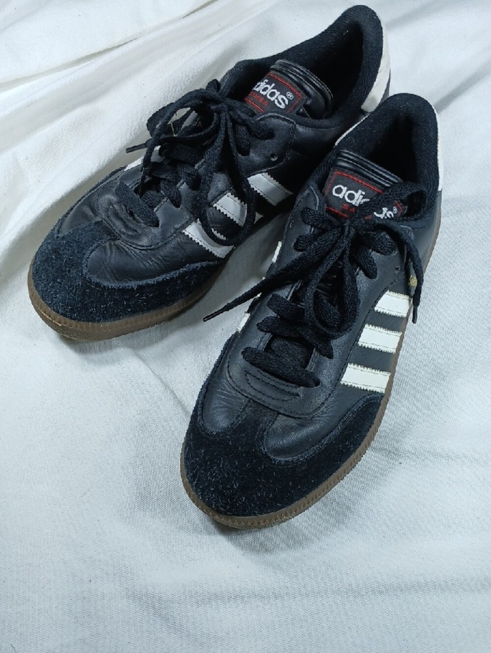 adidas Black and White Classic Leather Sneakers - Picture 10 of 13